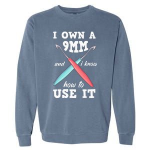 Funny Crocheting Crochet Garment-Dyed Sweatshirt