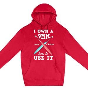 Funny Crocheting Crochet Premium Pullover Hoodie