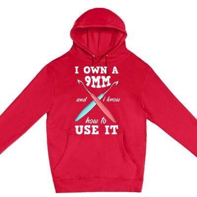 Funny Crocheting Crochet Premium Pullover Hoodie