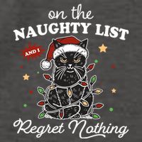 Funny Christmas Cat On The Naughty List And I Regret Nothing Vector Backpack
