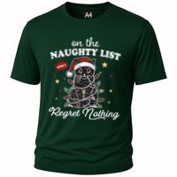 Funny Christmas Cat On The Naughty List And I Regret Nothing Performance Shirt