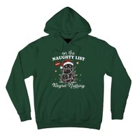 Funny Christmas Cat On The Naughty List And I Regret Nothing Hoodie