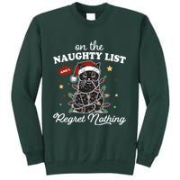 Funny Christmas Cat On The Naughty List And I Regret Nothing Sweatshirt