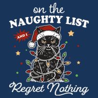 Funny Christmas Cat On The Naughty List And I Regret Nothing Infant Baby Jersey Bodysuit