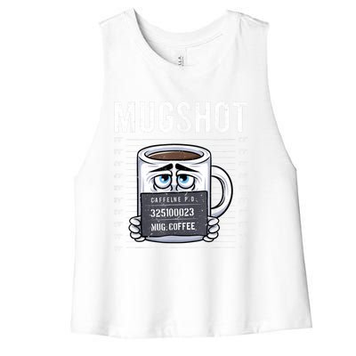 Funny Coffee, Coffee Lover, Coffee Humor, Coffee Mug, Coffee Women's Racerback Cropped Tank