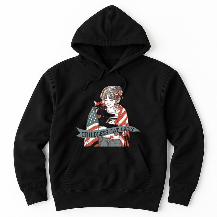 Funny Childless Cat Lady Graphic Hoodie