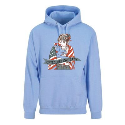 Funny Childless Cat Lady Graphic Unisex Surf Hoodie