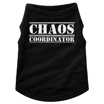 Funny Chaos Coordinator Teacher, Mom & Parents Doggie Tank