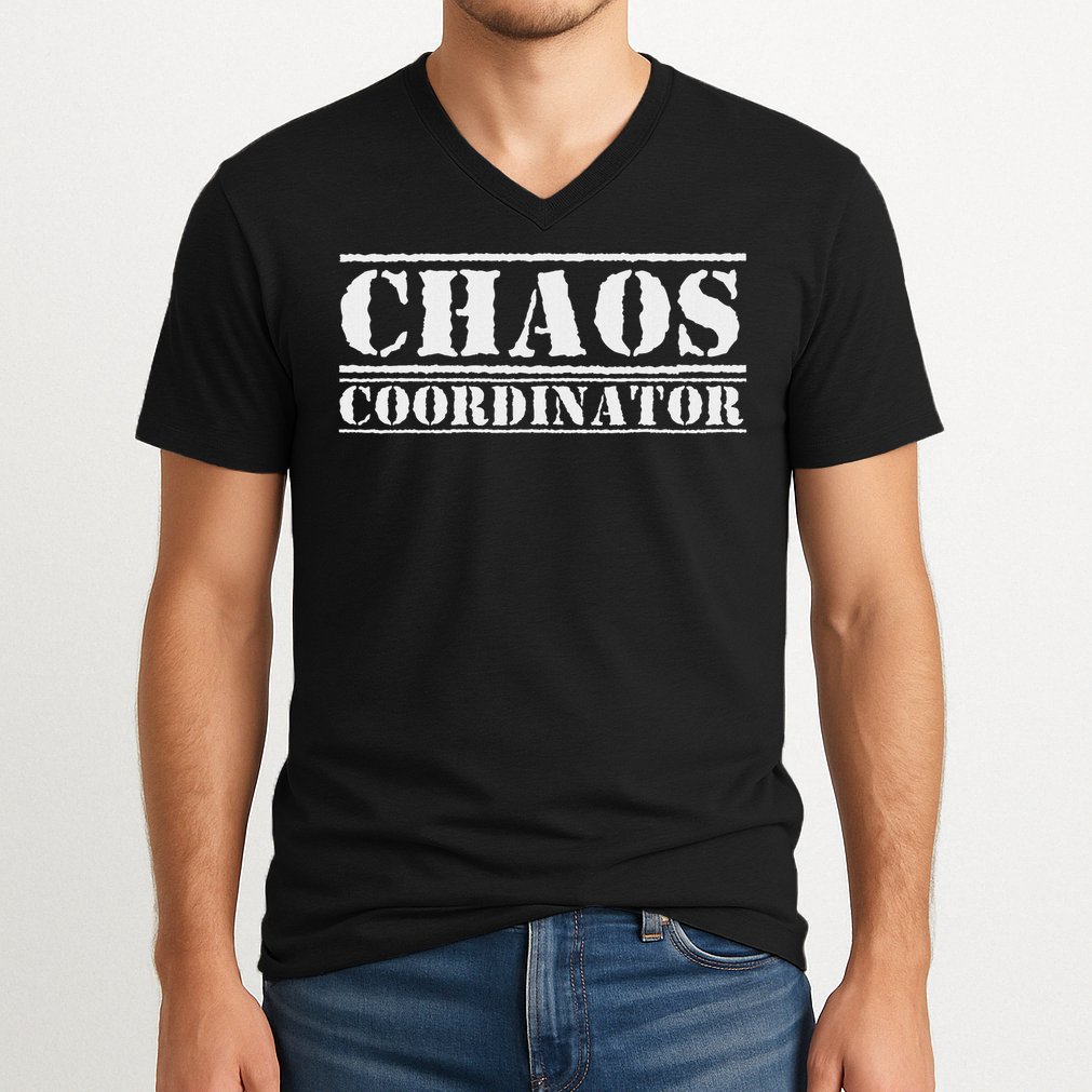 Funny Chaos Coordinator Teacher, Mom & Parents V-Neck T-Shirt