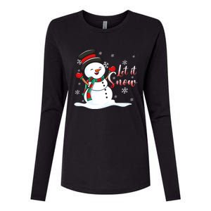 Family Clothing: Christmas Snow Let It Snow Funny Gift Womens Cotton Relaxed Long Sleeve T-Shirt