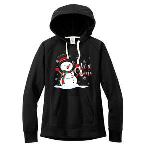 Family Clothing: Christmas Snow Let It Snow Funny Gift Women's Fleece Hoodie