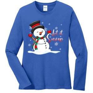 Family Clothing: Christmas Snow Let It Snow Funny Gift Ladies Long Sleeve Shirt