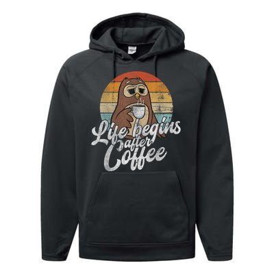 Funny Coffee , Coffee Lover Gifts, Owl Tees Performance Fleece Hoodie