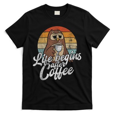 Funny Coffee , Coffee Lover Gifts, Owl Tees T-Shirt