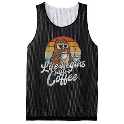 Funny Coffee , Coffee Lover Gifts, Owl Tees Mesh Reversible Basketball Jersey Tank