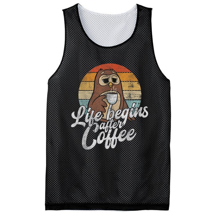 Funny Coffee , Coffee Lover Gifts, Owl Tees Mesh Reversible Basketball Jersey Tank