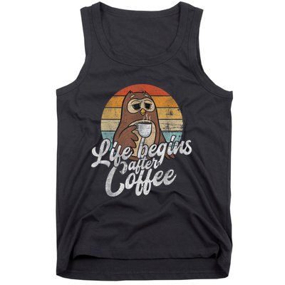 Funny Coffee , Coffee Lover Gifts, Owl Tees Tank Top