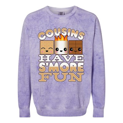 Family Camping Cousins Have S'more Fun Colorblast Crewneck Sweatshirt