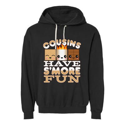 Family Camping Cousins Have S'more Fun Garment-Dyed Fleece Hoodie