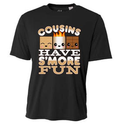 Family Camping Cousins Have S'more Fun Cooling Performance Crew T-Shirt