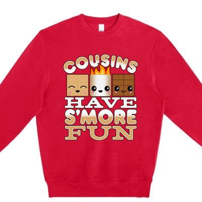 Family Camping Cousins Have S'more Fun Premium Crewneck Sweatshirt