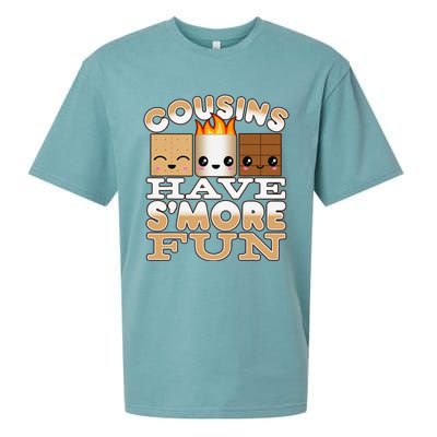 Family Camping Cousins Have S'more Fun Sueded Cloud Jersey T-Shirt