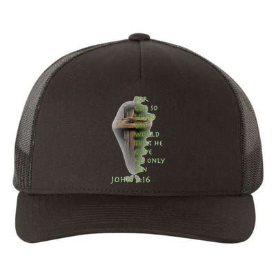 Faith Christian Cross Bible John 316 Reflection Yupoong Adult 5-Panel Trucker Hat