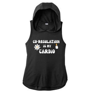 Flower Candle Co Regulation Is My Cardio Ladies PosiCharge Tri-Blend Wicking Draft Hoodie Tank