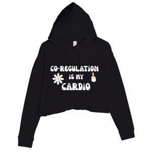 Flower Candle Co Regulation Is My Cardio Crop Fleece Hoodie