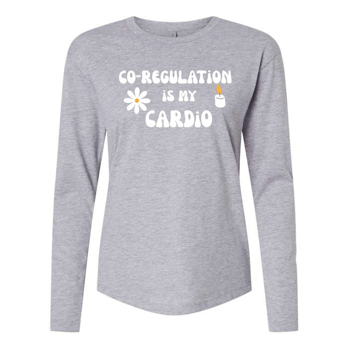 Flower Candle Co Regulation Is My Cardio Womens Cotton Relaxed Long Sleeve T-Shirt