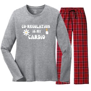 Flower Candle Co Regulation Is My Cardio Women's Long Sleeve Flannel Pajama Set 