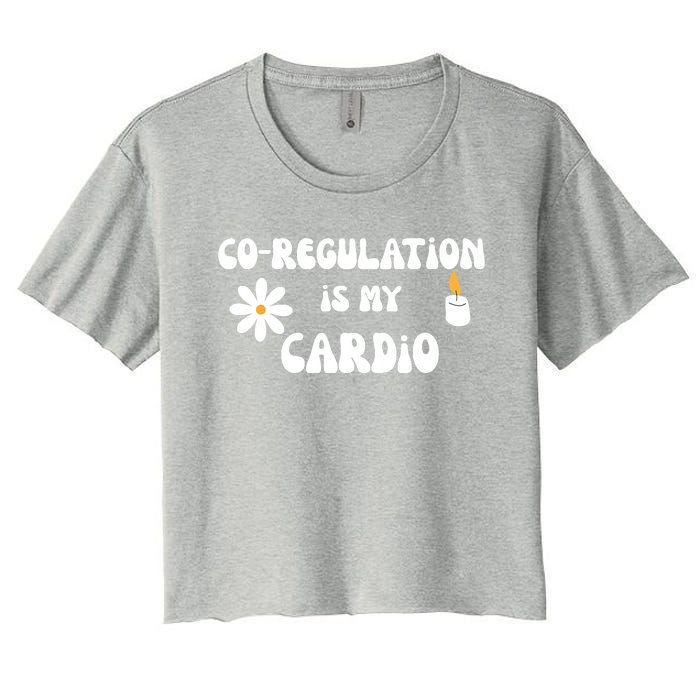 Flower Candle Co Regulation Is My Cardio Women's Crop Top Tee