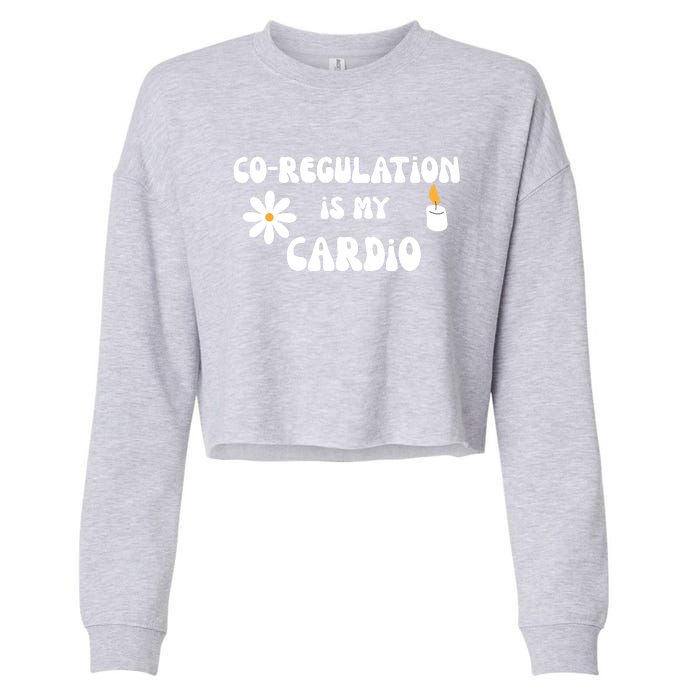 Flower Candle Co Regulation Is My Cardio Cropped Pullover Crew