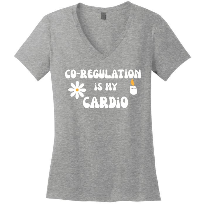 Flower Candle Co Regulation Is My Cardio Women's V-Neck T-Shirt