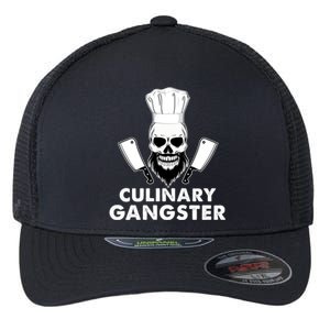 Funny Chefs Culinary Gangster Bearded Skull Cooking Cute Gift Flexfit Unipanel Trucker Cap