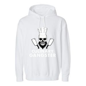 Funny Chefs Culinary Gangster Bearded Skull Cooking Cute Gift Garment-Dyed Fleece Hoodie