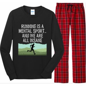 Funny Cross Country Running Is Insane Long Sleeve Pajama Set