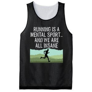 Funny Cross Country Running Is Insane Mesh Reversible Basketball Jersey Tank