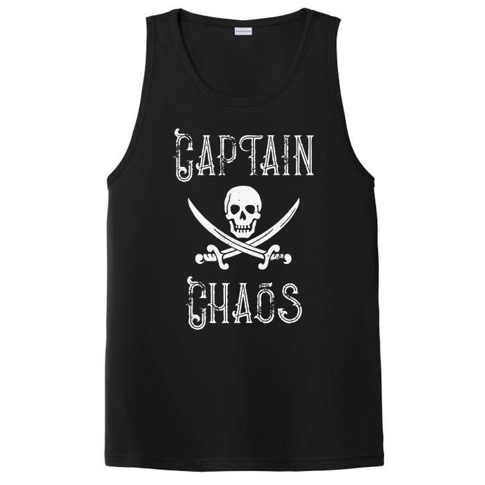 Funny Captain Chaos Retro Pirate Pontoon Boating PosiCharge Competitor Tank