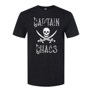 Funny Captain Chaos Retro Pirate Pontoon Boating Softstyle CVC T-Shirt