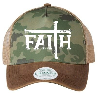 Faith Cross Christian Vintage Legacy Tie Dye Trucker Hat