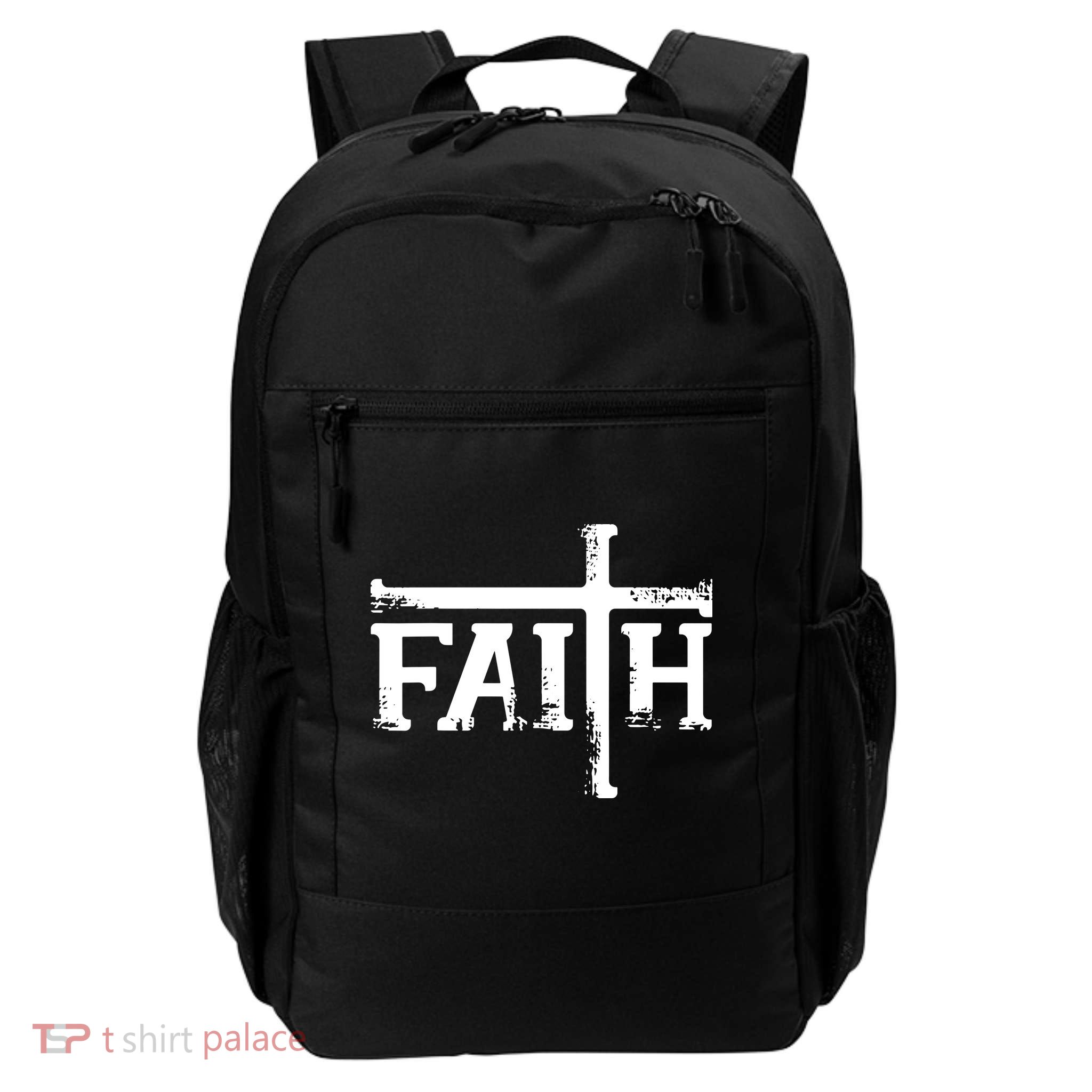 Faith Cross Christian Vintage Backpack