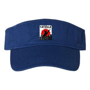 Funny Catzilla Cute Cat Stuff For Cat Lover Valucap Bio-Washed Visor