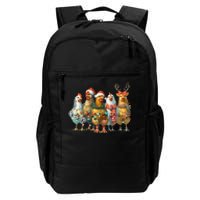 Funny Chicken Christmas Lights Farm Animal Cute Xmas Holiday Daily Commute Backpack