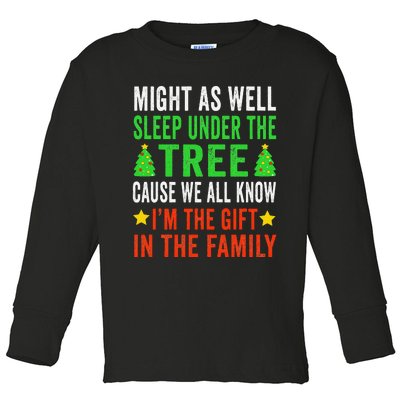 Funny Christmas Christmas Pajamas Gift Toddler Long Sleeve Shirt