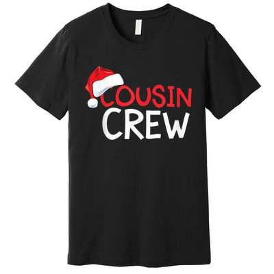 Funny Cousin Crew Santa Hat Matching Christmas Sleeping Xmas Premium T-Shirt