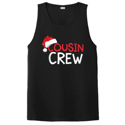 Funny Cousin Crew Santa Hat Matching Christmas Sleeping Xmas PosiCharge Competitor Tank