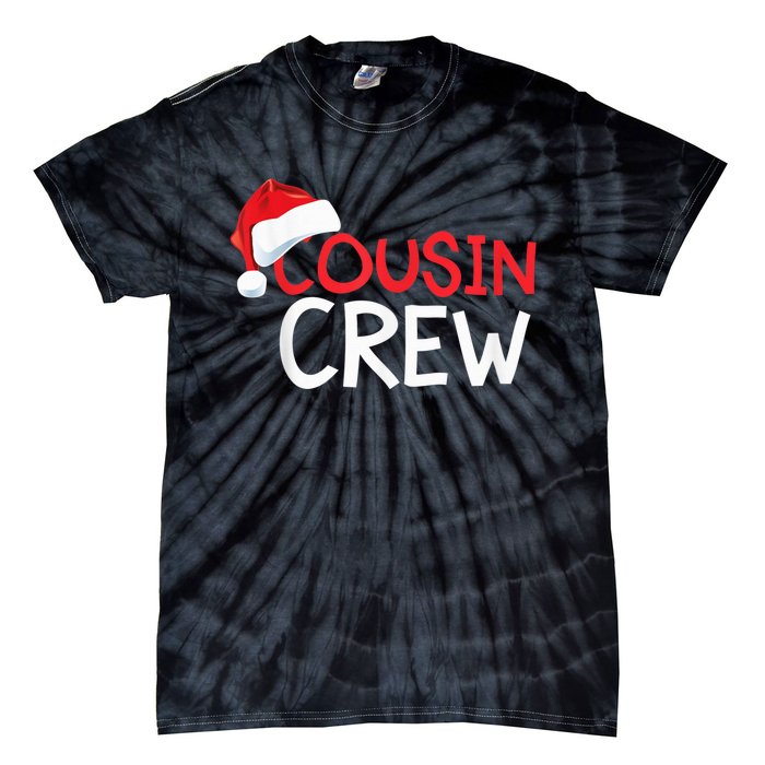 Funny Cousin Crew Santa Hat Matching Christmas Sleeping Xmas Tie-Dye T-Shirt