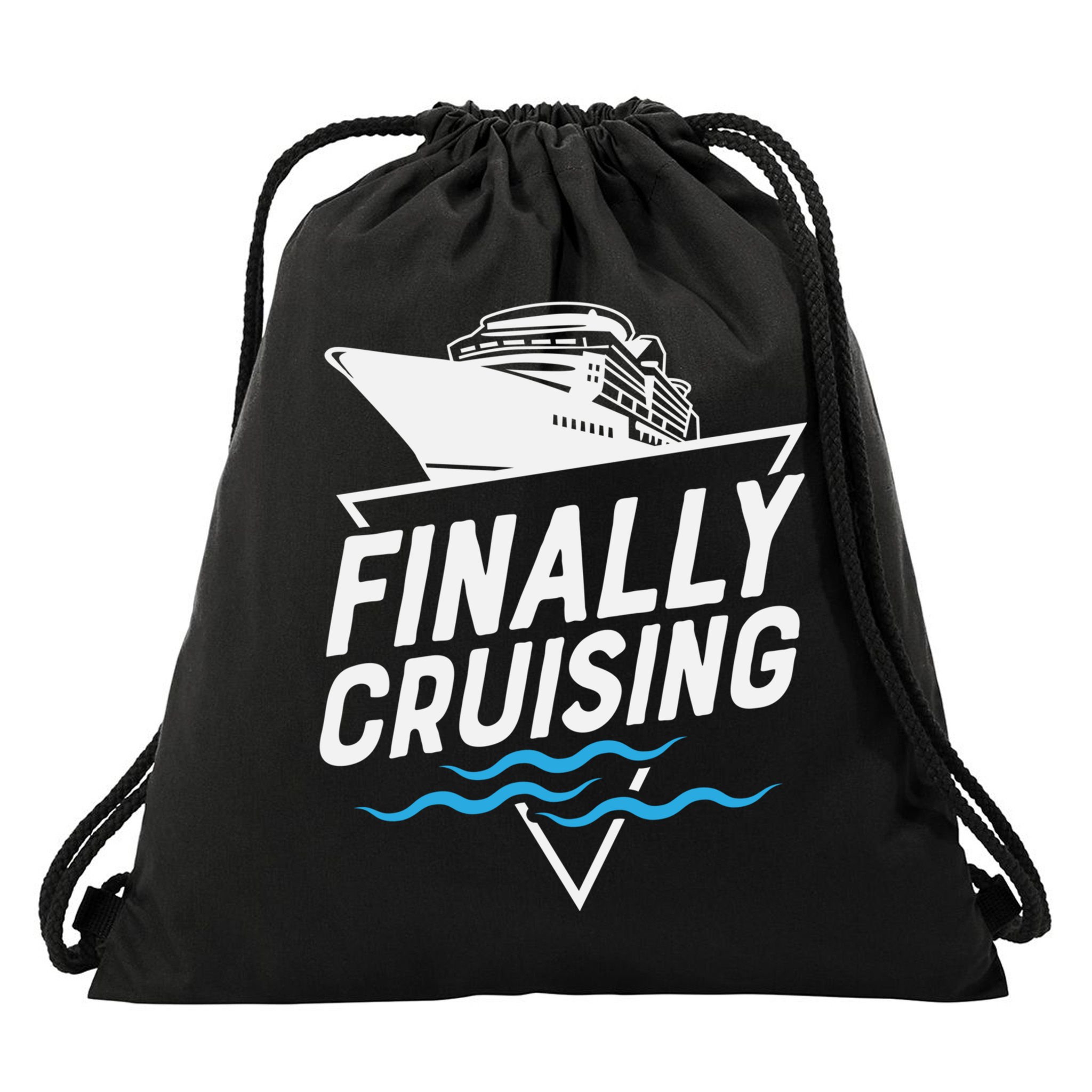 Finally Cruising Cruise Ship Family Vacation Gift Drawstring Bag
