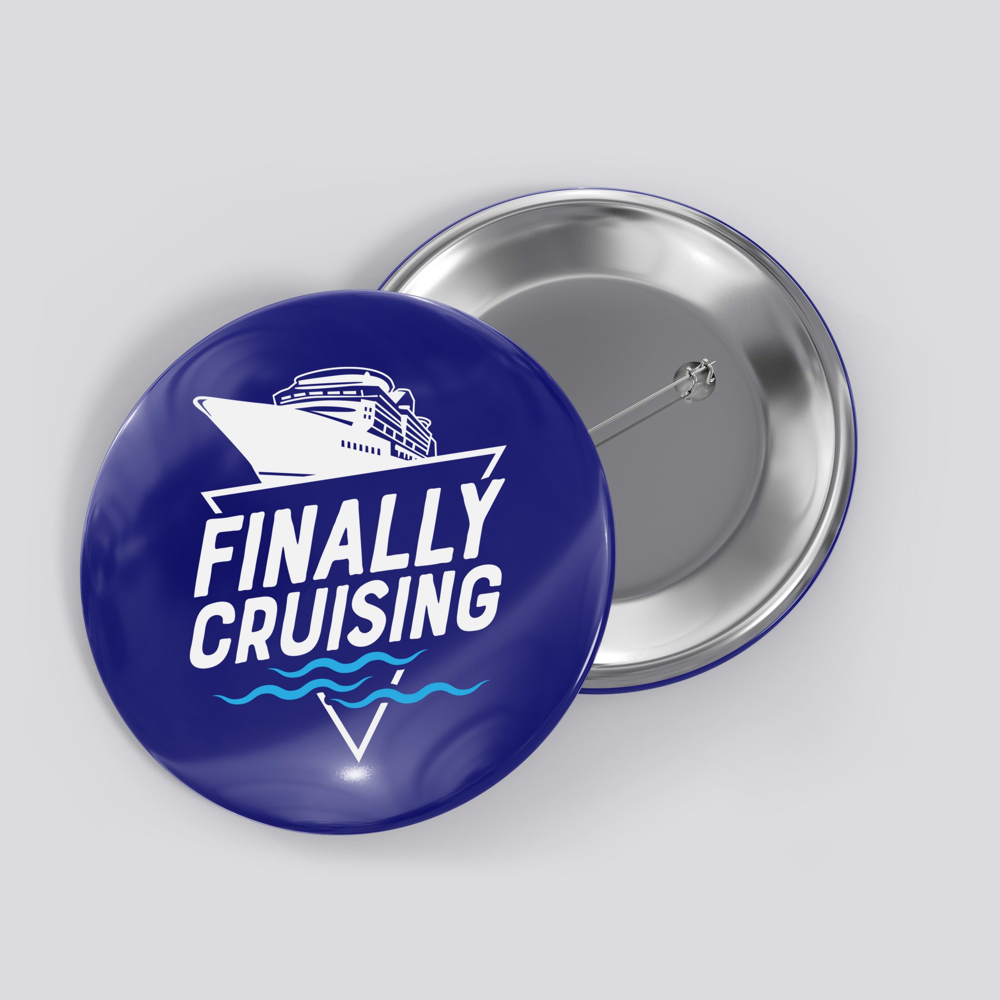 Finally Cruising Cruise Ship Family Vacation Gift Button